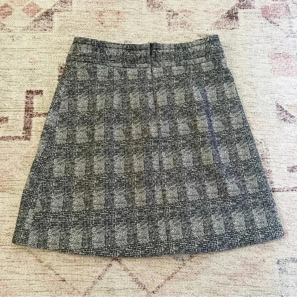 Zara Grey/blue plaid tweed style mini skirt size small - Picture 6 of 10